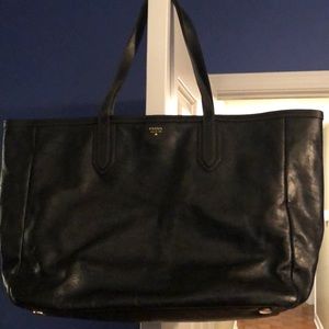 Fossil black tote bag